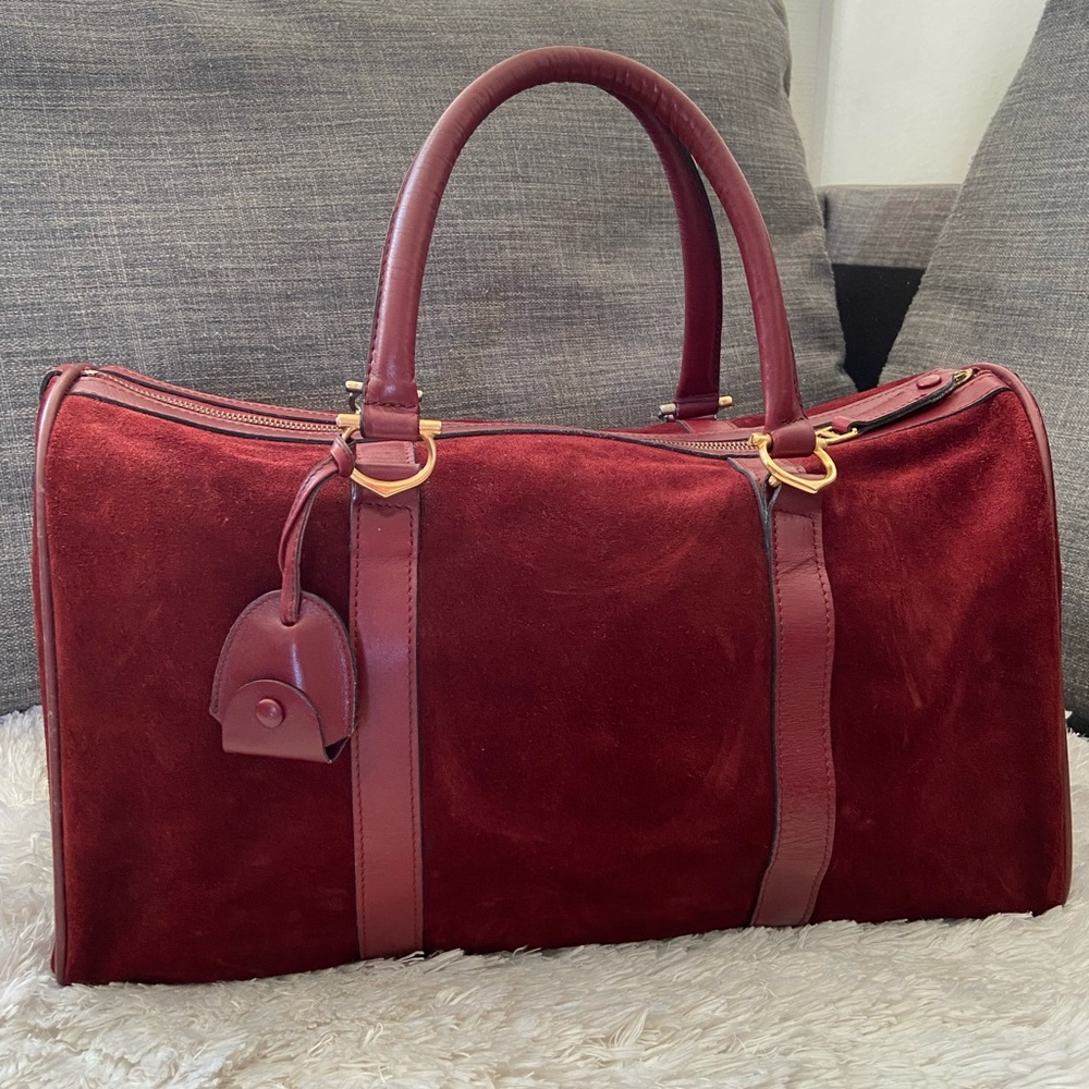 RARE Les Must De Cartier Bordeaux Suede Circa 1975 🔥